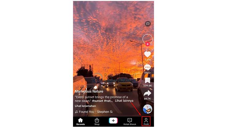 Buka Halaman Profil TikTok
