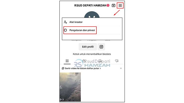 Buka Menu Pengaturan dan Privasi 1