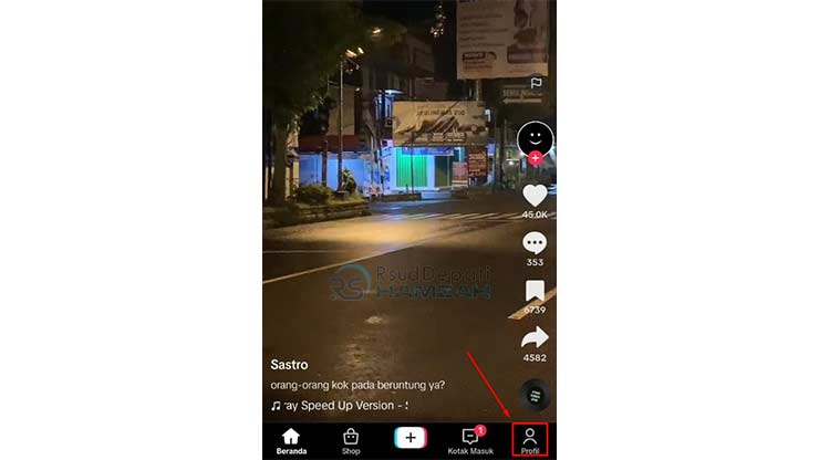 Ketuk Ikon Profil TikTok