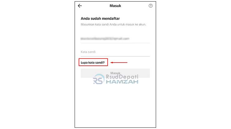 Ketuk Lupa Kata Sandi TikTok