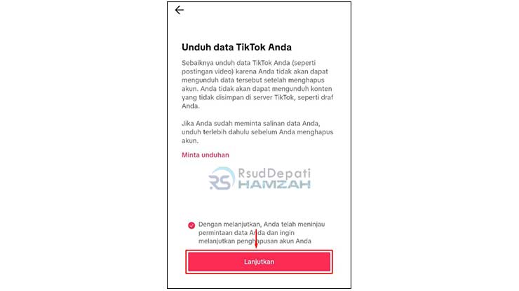 Konfirmasi Menghapus Akun TikTok Seller