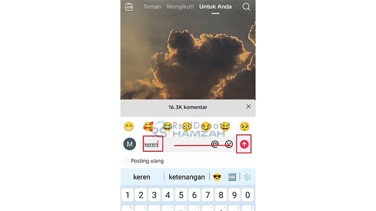 Lakukan Komentar di TikTok