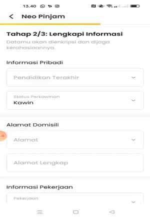 Lengkapi Informasi Pribadi