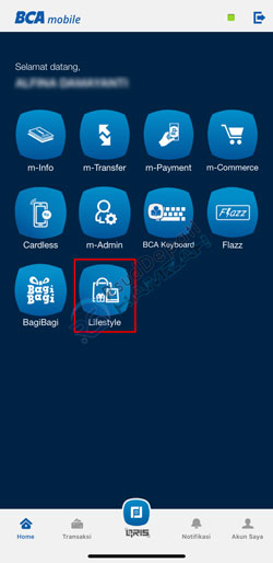 Masuk Menu Lifestyle