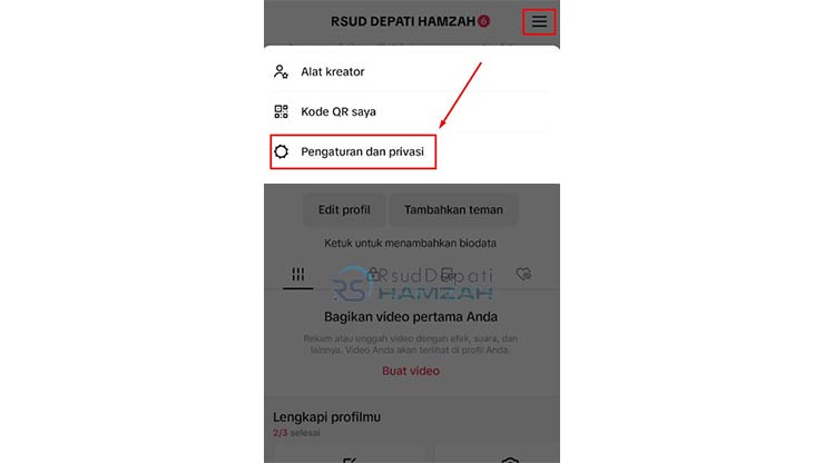 Masuk ke Pengaturan dan Privasi