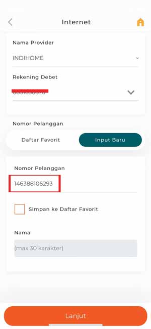 Masukkan ID Pelanggan