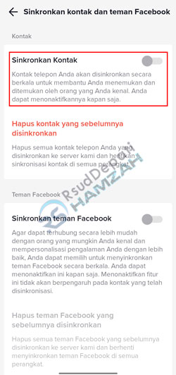 Matikan Fitur Sinkronkan Kontak di TikTok