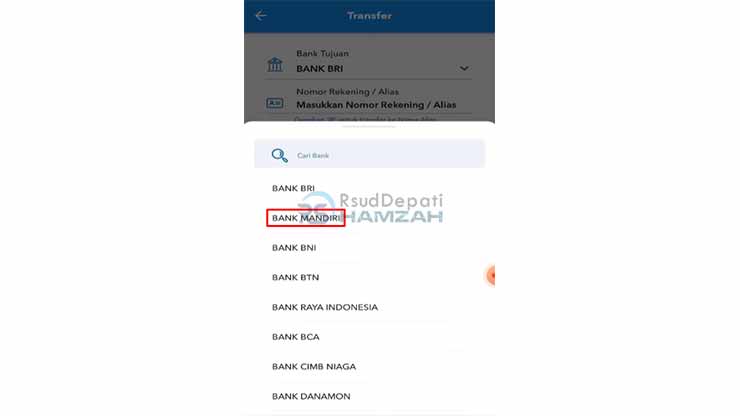 Pilih Bank Mandiri
