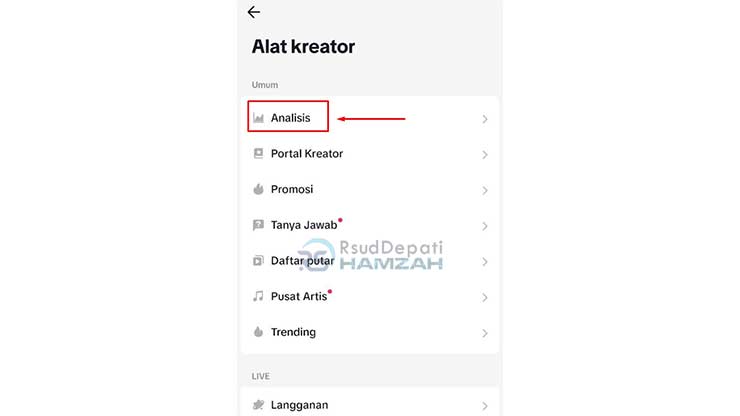 Pilih TikTok Analytics