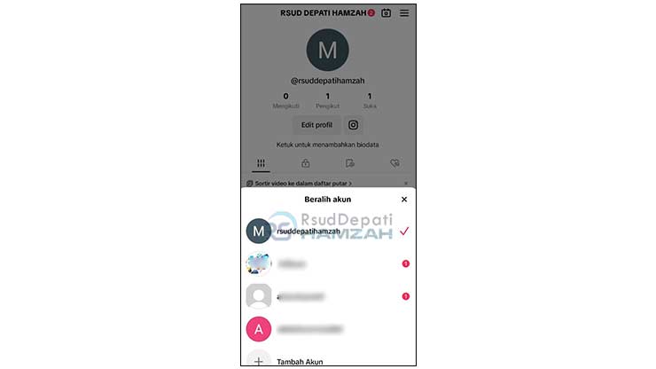 Selesai Menambah Akun TikTok