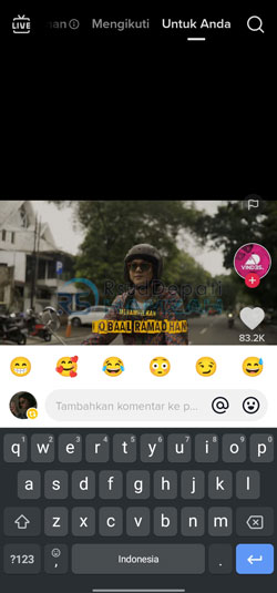 Tambahkan Komentar di Video TikTok