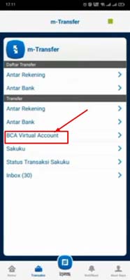 bca virtual account