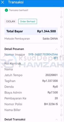 bukti pembayaran