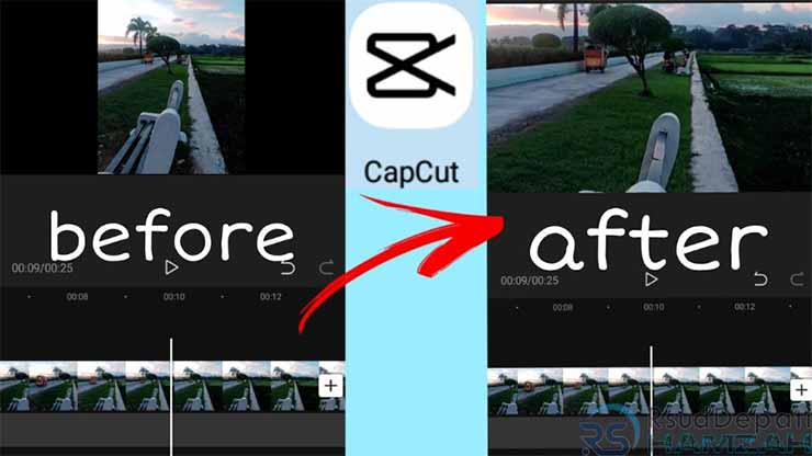 cara mengubah video landscape menjadi potrait di capcut