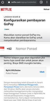 masukan nomor ponsel