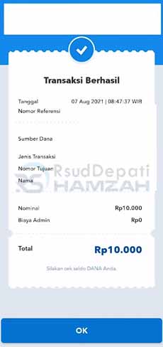 10. Cara Top Up DANA di BRImo Berhasil