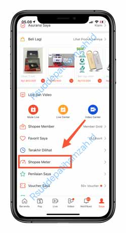 3 Pilih Menu Shopee Meter