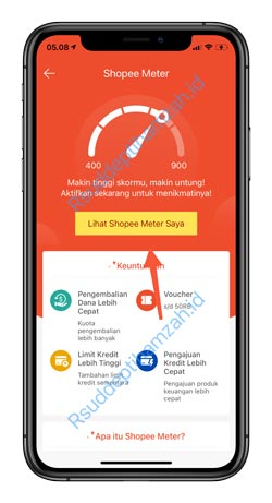 4 Klik Lihat Shopee Meter Saya