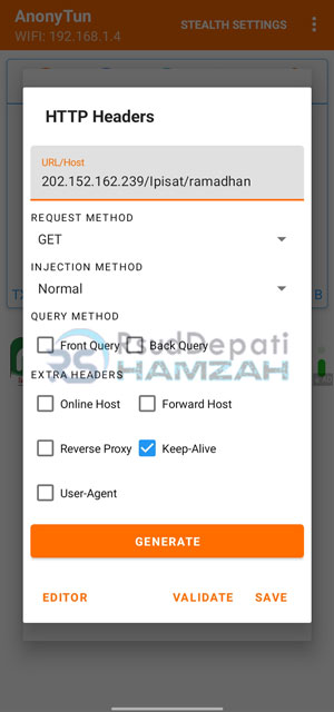 Buat Custom Payload AnonyTun Indosat