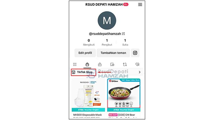 Buka Menu TikTok Shop