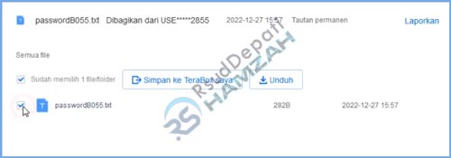 Checklist File yang Ingin Didownload