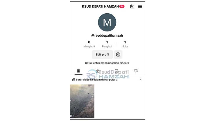 Masuk ke Profil TikTok