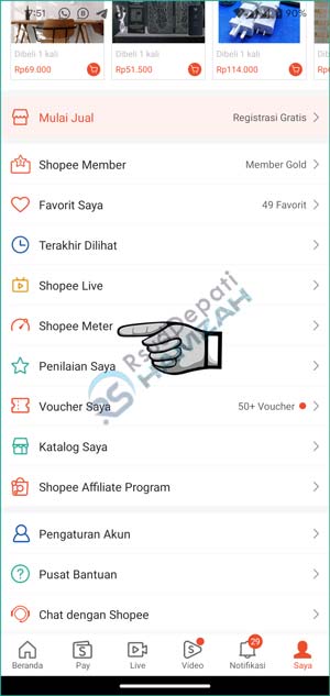 Pilih Shopee Meter