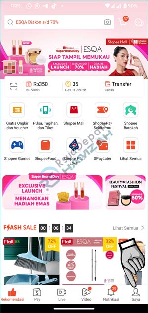 Pilih menu Profil