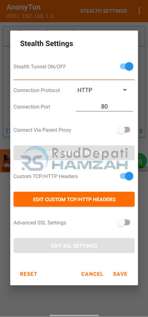 Setting AnonyTun Indosat