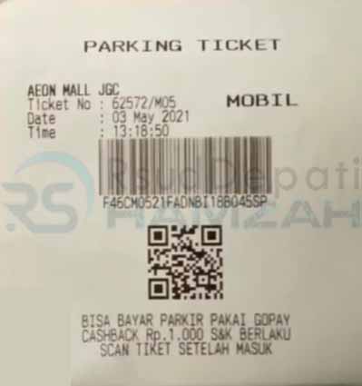 cara bayar parkir di mall