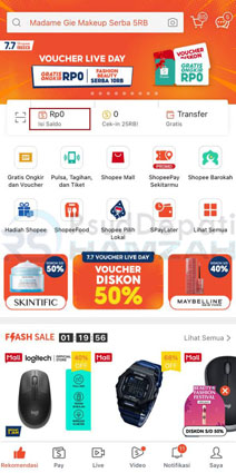 cara melihat nomor briva di shopee