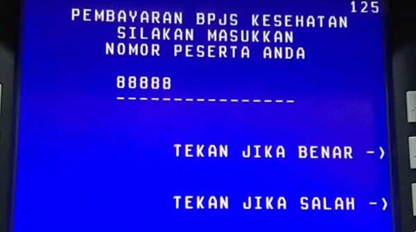 cara bayar bpjs lewat atm bri masukkan nomor va