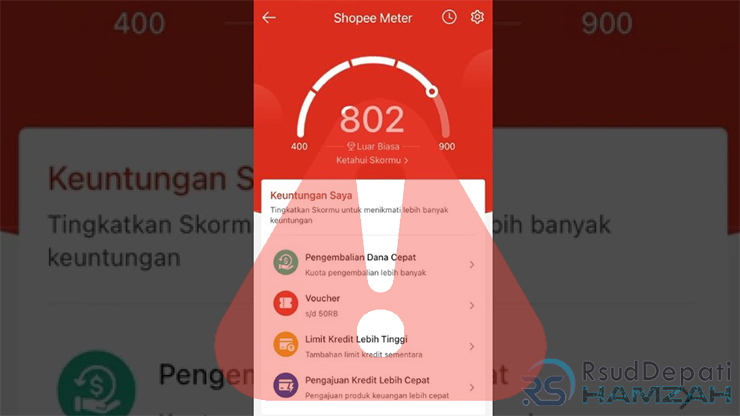 shopee meter tidak muncul