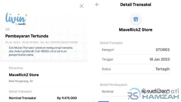 transaksi qris tertunda livin mandiri