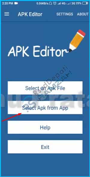 1 Select Apk From App