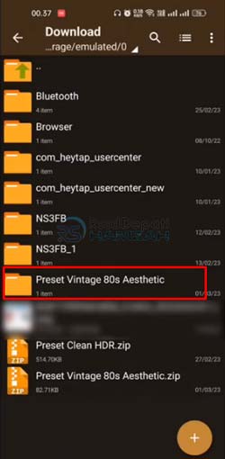 6 Tap File Preset Telah di Ekstrak