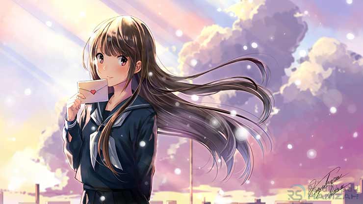 Desktop Wallpaper Beautiful Anime Girl