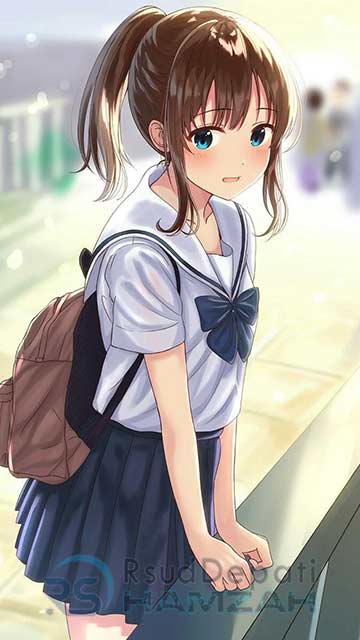 Gambar Anime Imut Lucu Cantik School Girl