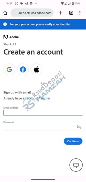 Input Email Password