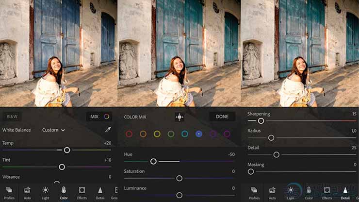 cara menghilangkan watermark di lightroom android