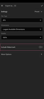 cara menghilangkan watermark di lightroom android