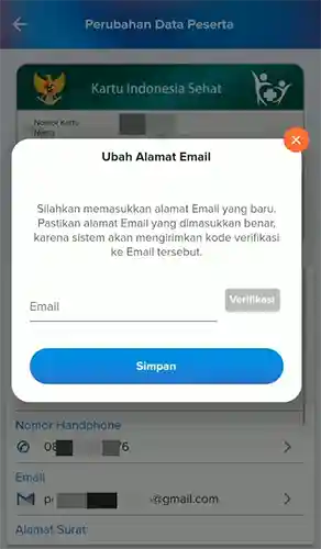 Mengganti Email JKN Mobile