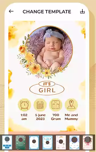 frame biodata bayi