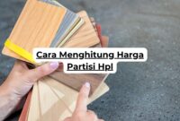 Cara Menghitung Harga Partisi Hpl