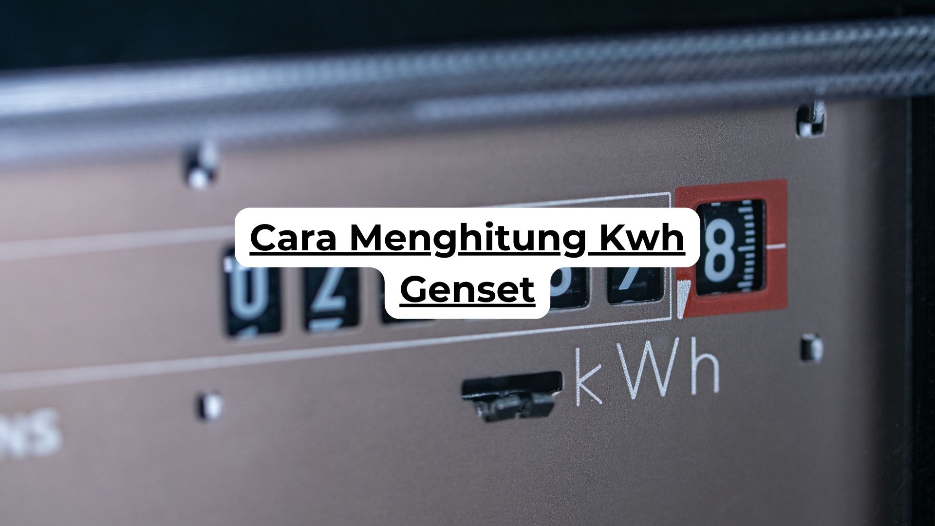 Cara Menghitung Kwh Genset