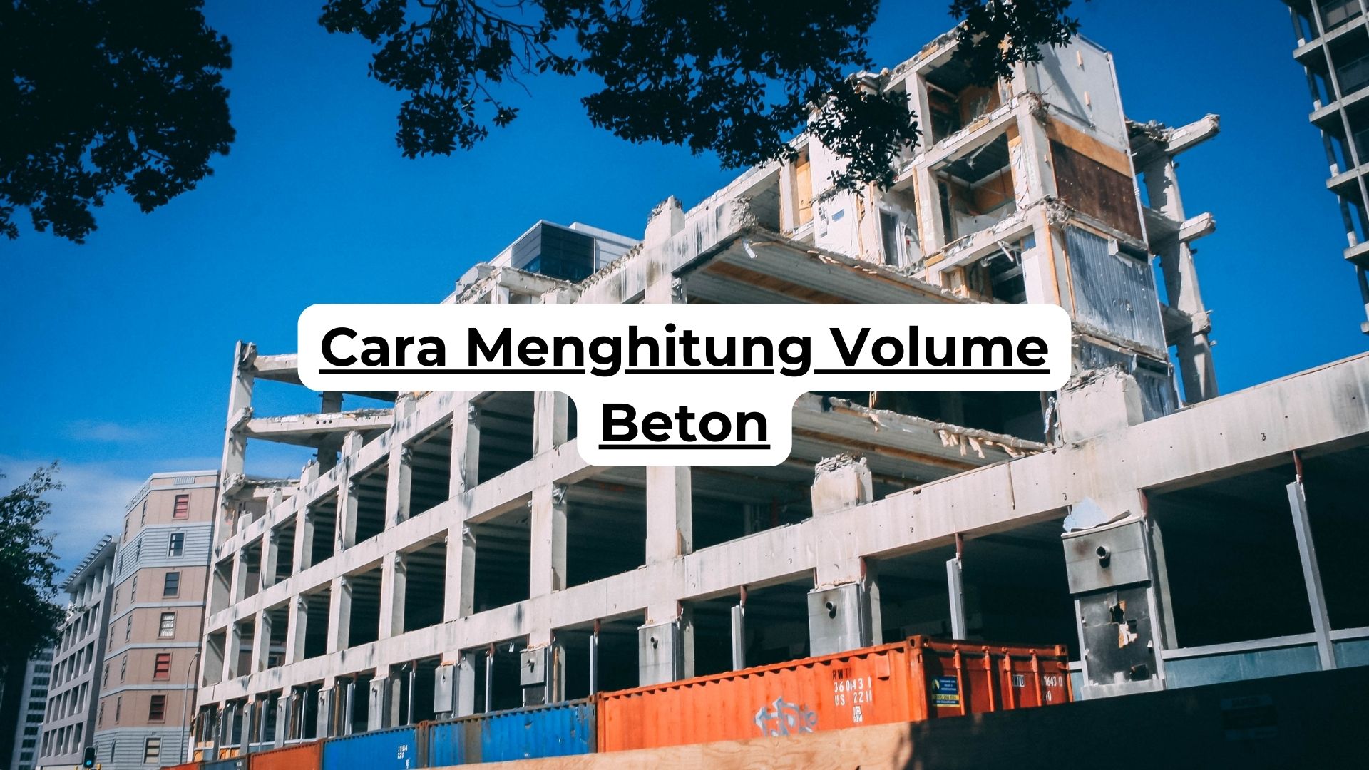 Cara Menghitung Volume Beton