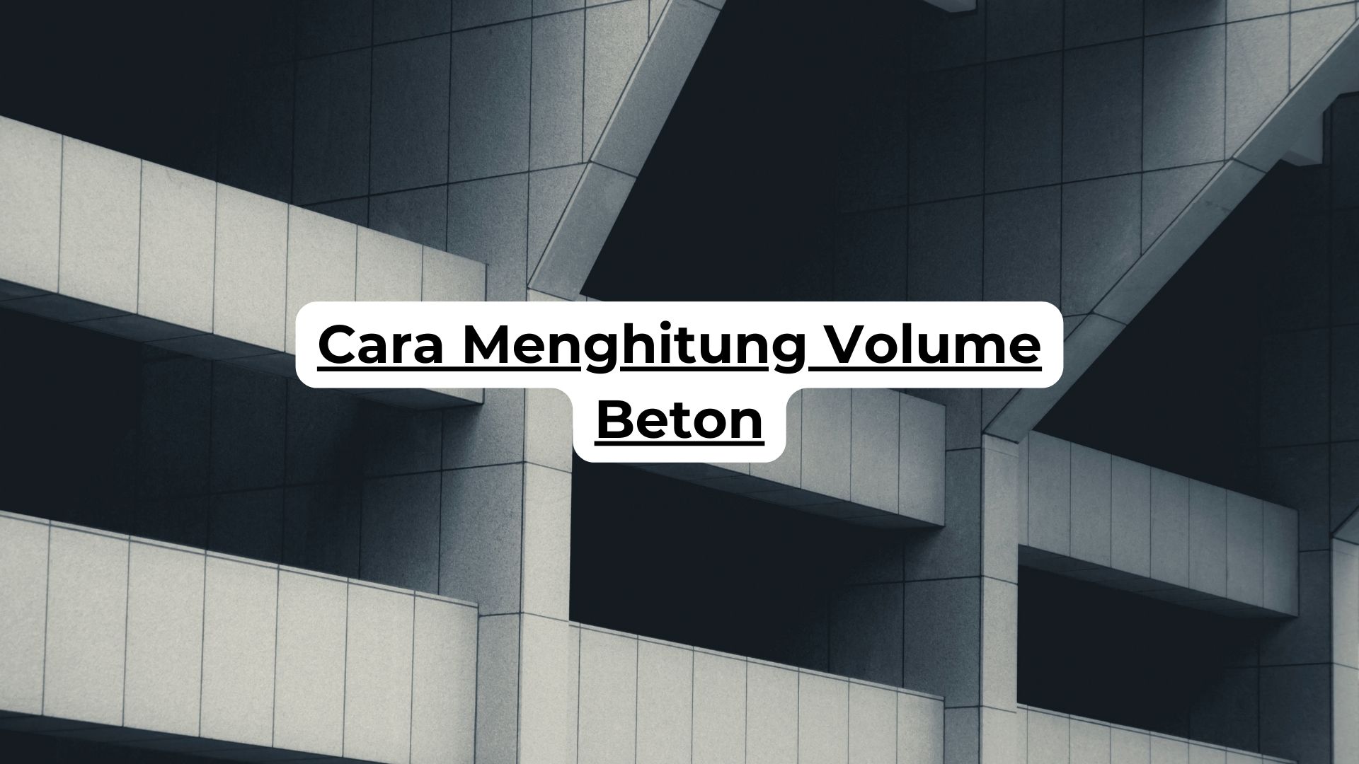 Cara Menghitung Volume Beton