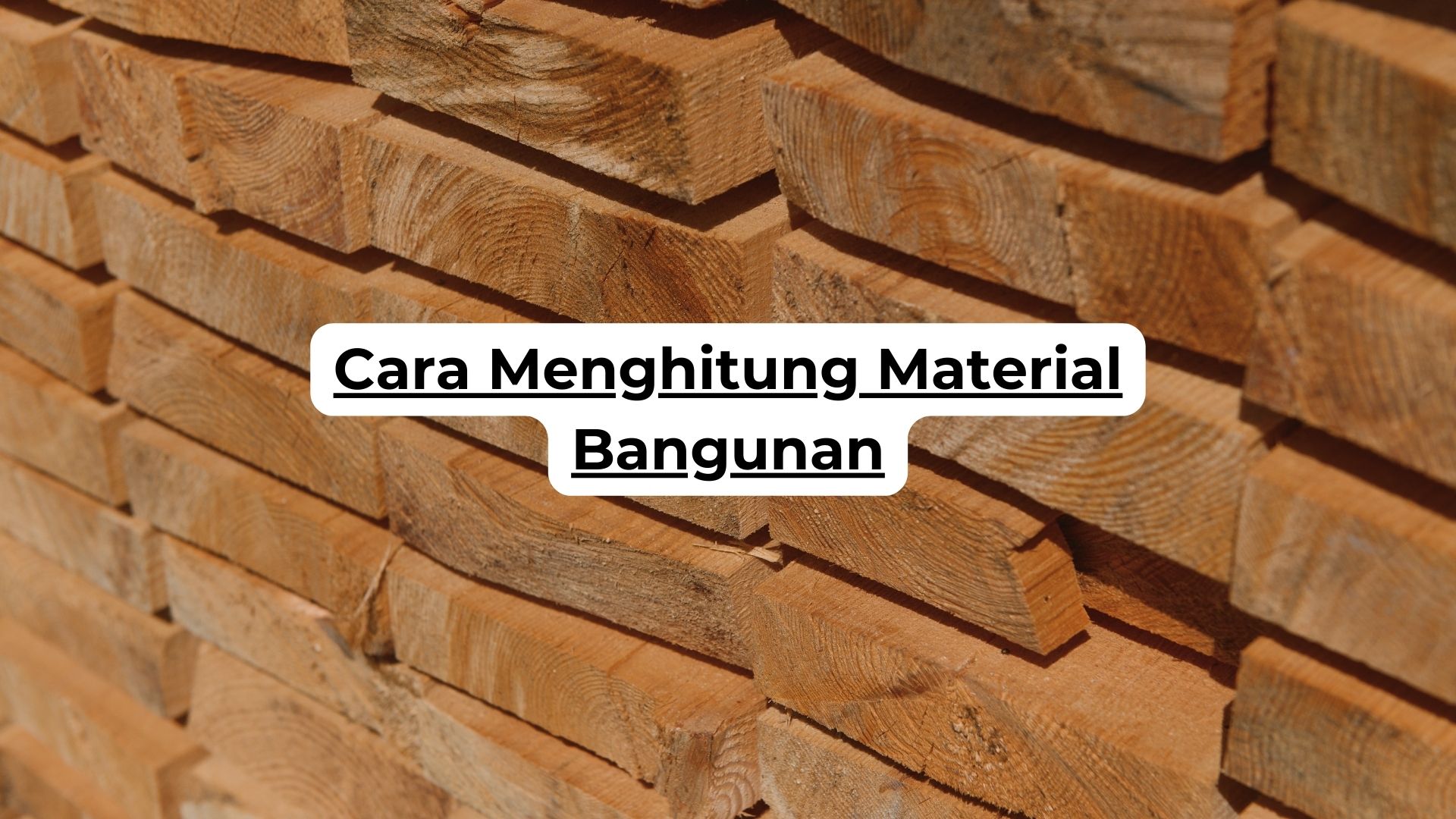 Cara Menghitung Material Bangunan