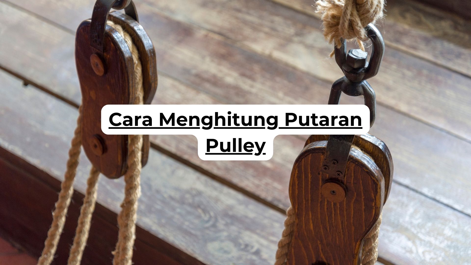 Cara Menghitung Putaran Pulley