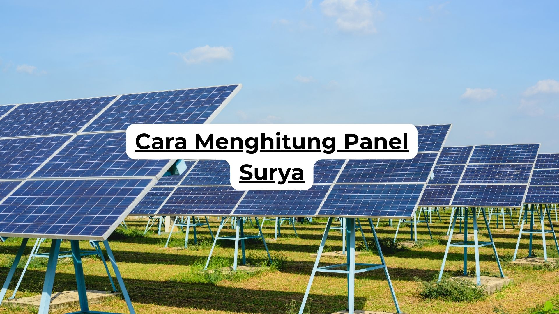 Cara Menghitung Panel Surya